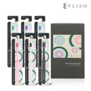 VLISO 브리소 마이크로 와이드 더블벨벳 6개입 부드러운 칫솔 잇몸 마사지 임산부