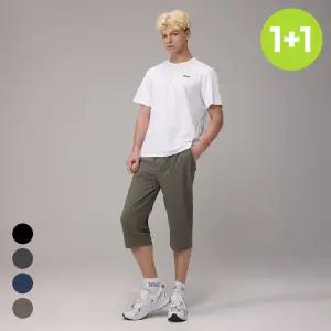 원+원 에버라스트 남자 7부 여름 바지 스트라이프 팬츠