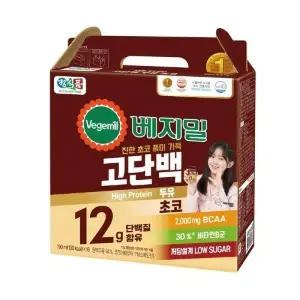 베지밀 고단백 초코 검은콩 두유 190ml, 32개