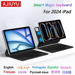 iPad Pro 11 13 M4 터치 패드 백라이트 키보드 케이스 iPad Air 11 13 인치 M2 태블릿 커버 용 Magic Keyboard Teclado