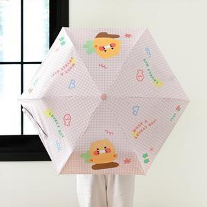 카카오프렌즈 3단 자동우산 춘식이 핑크