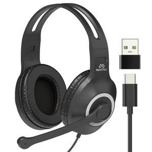 맥스틸 C타입 + USB 유선 헤드셋 마이크 어학용 게이밍 게임용 PC 아이패드 태블릿 헤드폰 유아 성인 키즈 어린이 GM-HC70