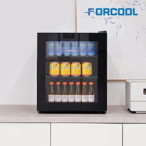 포쿨 음료수냉장고 쇼케이스 미니 가정용 업소용 음료 술장고 KVC-50 블랙 50L