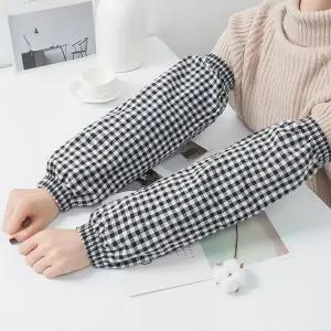 [2개묶음] 팔토시 블랙) 체크 작업용토시 면토시