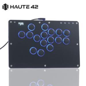 Haute42 아케이드 조이스틱 히트박스 레버리스 아케이드 컨트롤러 PC/ PS4/PS5 히트박스 파이트스틱 레버리