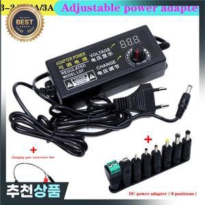 3-24V 가변 AC-DC 전원 공급 장치 3V 9V 12V 15V 18V 24V 2A 3A 어댑터  전압 디스플레이