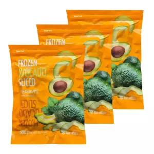 웰루츠 냉동 아보카도 슬라이스 500g, 3개