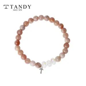 탠디(TANDY) 문스톤 6mm 여성용 원석 팔찌 TH827