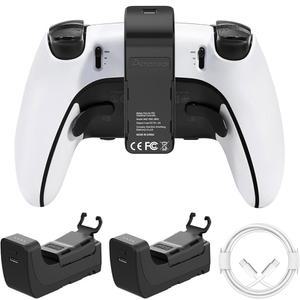 PlayStation 5 듀얼센스 엣지 컨트롤러와 호환되는 배터리 팩, PS5 액세서리 3500mAh 고속 충전 휴대용 무선 충전기, 게임용 추가 충전식 수명, 2팩