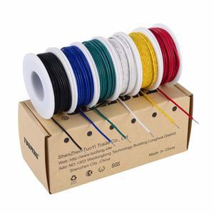 TUOFENG 22 awg 와이어 솔리드 코어 후크업 와이어-각각 30피트 또는 9미터의 다양한 색상의 브레드보드