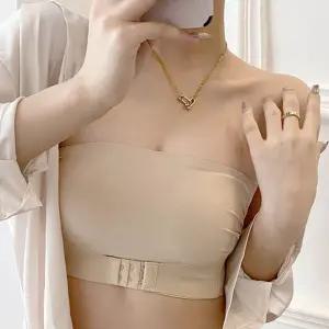 앞 후크 브라 어깨 끈 없는 타입 가능 심리스 브라자