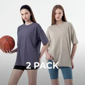 [젝시믹스] (2PACK) 아이스페더 오버핏 티셔츠 (XA5392G)
