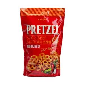삼진 미니 프레첼 매콤한비프맛 300g x 16개 (1BOX)