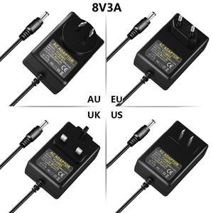 높은 품질 8v 3a AC100V-240V 컨버터 어댑터 DC 전원 5.5mm x LED