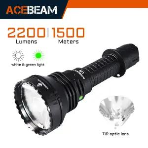 ACEBEAM L19 2.0 사냥 손전등 2200 루멘 1184 야드 야간 사냥을 장거리 충전식 손전등