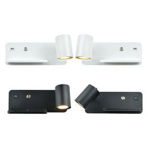 벽등 USB 포함 스포트라이트 조절식 LED 실내 벽 포트 충전 옆 독서등 침실 램프 스콘스 무선 침대