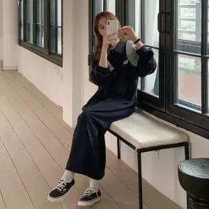 [제작] 마유이 루즈핏 카라 반오픈 롱 원피스 83857 빅사이즈 여성의류