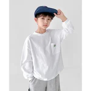 [리틀브로] (아동)웨이브포켓긴팔티셔츠[티셔츠BFHP192C]