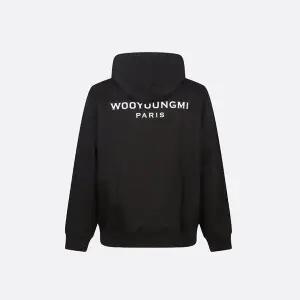 [우영미]25FW 우영미 후드 티셔츠 백로고 블랙 W253TS37 723B