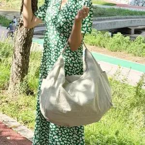 [다잇템] 여성 경량 보따리 큰사이즈 클래식 민무늬 숄더백