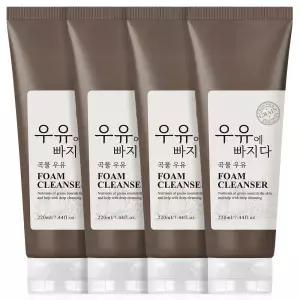 우유에빠지다 우유 폼클렌징 곡물/녹차 220ml 4개