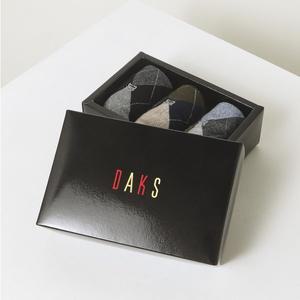 [닥스](강남점)DBSS4F801BK [남성중목3족] 면혼방 아가일 체크 중목 3족세트