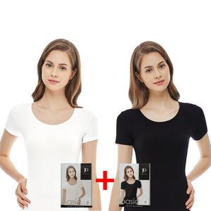 제임스딘 여성 면스판 U넥 반팔 메리야스 1P+1P  NWJ1425