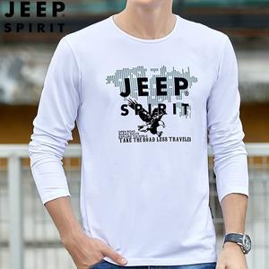 JEEP SPIRIT 지프 남성 빅사이즈 라운드 캐주얼 긴팔 코튼 면 티셔츠