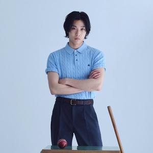 [브룩스브라더스][공식브랜드] [Online Exclusive] 코튼 케이블 폴로 반팔 스웨터 (라이트블루) (BBWTMO...