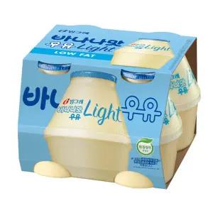 [빙그레] 바나나맛 우유 라이트(240ml4개) 960ml