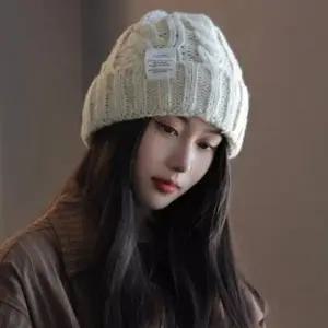 겨울 여성 꽈배기 비니모자 니트 털모자_22752378