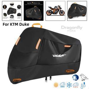 오토바이커버 듀크 로고 오토바이 커버 방수 야외 스쿠터 UV 보호기 레인 KTM Duke 125 200 390 790 990 1190 1090
