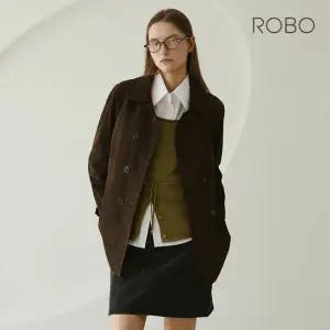 로보 25FW 이태리 스웨이드 더블 하프코트