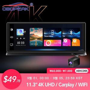 K2 Pro 대시 캠 11.3인치 후방 카메라 4K 2160P DVR Carplay 및 Android 자동 GPS 네비게이션 비디오 레코