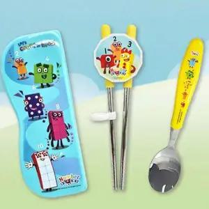 넘버블록스 스푼 양손 교정 젓가락 케이스 세트