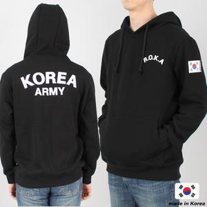 ROKA 기모 로카 후드맨투맨 검정 군인 군용 긴팔티 후드티 츄리닝