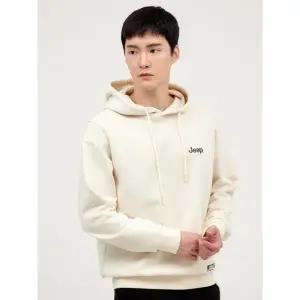 [롯데백화점]지프 공용 기본 솔리드 로고 긴팔 블랙 후드 티셔츠 JO3THU002