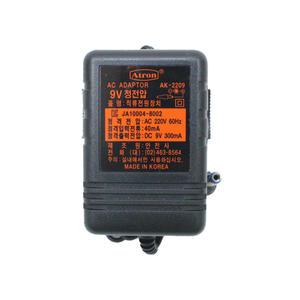 안전사 센터 마이너스 고정형 정전압 아답터 DC 9V 300mA Kmt195 1개