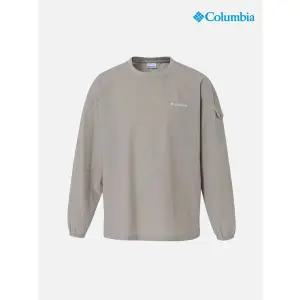 [하프클럽/컬럼비아]유니 포켓 우븐 맨투맨_베이지 (C61-YUD602)