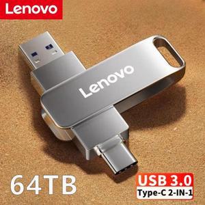 레노버 USB 메모리 C타입 3.0 플래시 드라이브, 컴퓨터용 고속 디스크, 64TB, 8TB, OTG 256GB, 128GB