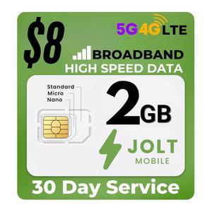 졸트 모바일 선불 데이터 SIM 카드, 고속, 5G 4G LTE, 전국 At T 네트워크, 요금제 전용, 인터넷 , GPS, 핫스팟, 스마트워치, 테이블, 카메라, IoT, Wi-Fi에 대한 계약 없음
