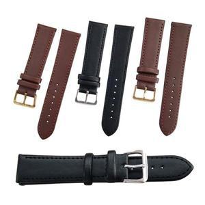 Pu 가죽 시계 스트랩 밴드 블랙 브라운 10mm 24mm, 남성 여성 조절 가능한 시계줄