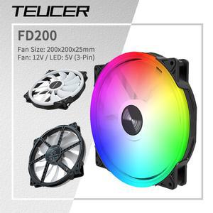 FD200 200mm 컴퓨터 케이스 팬 5V 3PIN LED 냉각 데스크탑 PC 액세서리