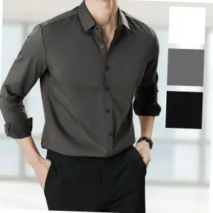 정장 와이셔츠 긴팔 캐주얼 남성 무지 남방 카라