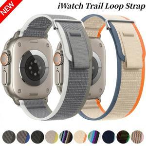 애플 워치 울트라 3/2 49mm 시리즈 11 10 9 8 7 스포츠 나일론 손목밴드 iWatch 6 5 SE 44mm용 트레일 루프