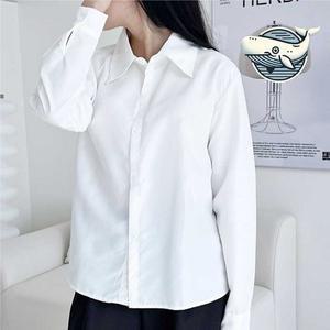 [기타]여성남방 세련된 빅카라 오피스 셔츠 화이트 깔끔한