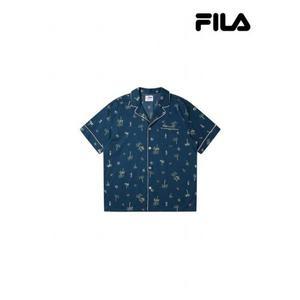 [휠라] 썸머 야자수 패턴 남성 파자마 상의 (FI4PJG2616M_HBU)