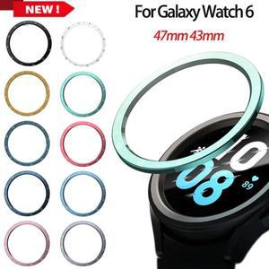 삼성 갤럭시 워치6 클래식 47mm 43mm용 PC 베젤 링 케이스, 보호 커버 범퍼 액세서리