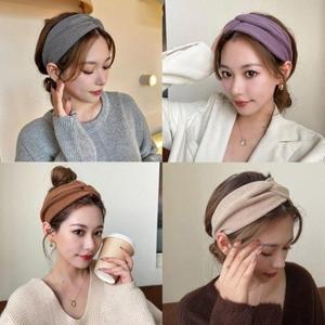 [VY] 여자 페이즐리 트위스트 색상 모노톤 넓은 헤어밴드_13913793_588847