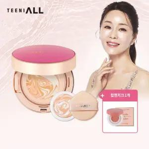 [견미리팩트] 티니올 오리지널 크리미 팩트 마카롱 에디션 본품 1개 + 리필 1개 + 립앤치크 1개